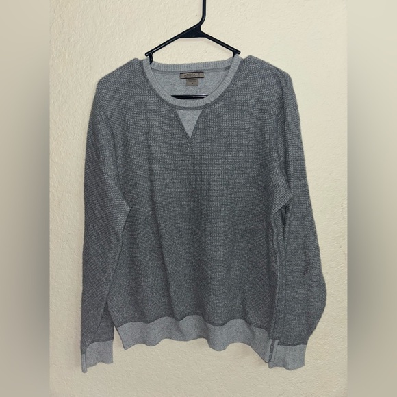 Amicale 100% Cashmere Gray Pullover Sweater - Picture 1 of 3